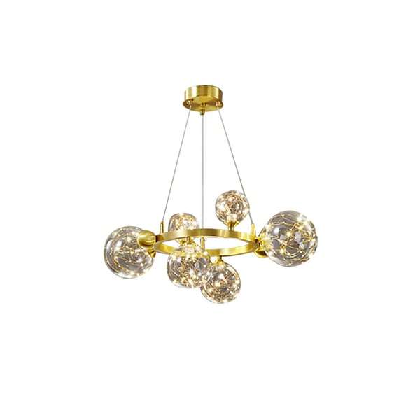 Modern Molecular Gold Glass Globe LED Chandelier - view 7