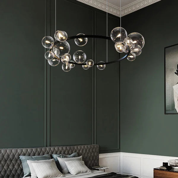 Modern Glass Bubble Suspended Lamp - Unique Bubble Chandelier Lighting - view 2