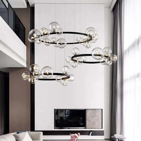 Modern Glass Bubble Suspended Lamp - Unique Bubble Chandelier Lighting - view 4