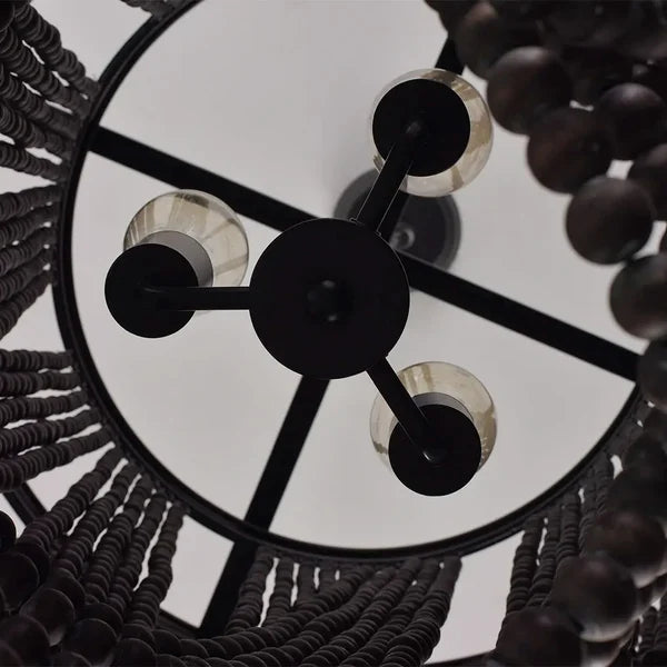 Bohemia Wooden Bead Chandelier for Boho Style Decor - view 5