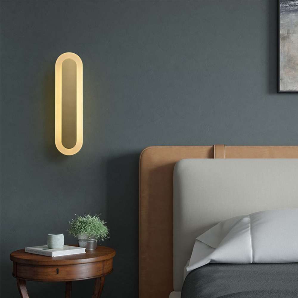 Contemporary Floating Oval LED Wall Sconce - view 3