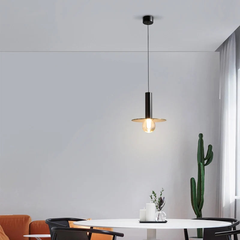 Modern Disk LED Mini Pendant Lamp - Hanging Lights for Bedroom - view 3