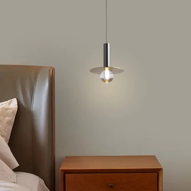 Modern Disk LED Mini Pendant Lamp - Hanging Lights for Bedroom - view 4