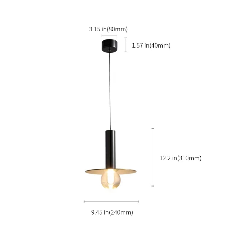 Modern Disk LED Mini Pendant Lamp - Hanging Lights for Bedroom - view 7