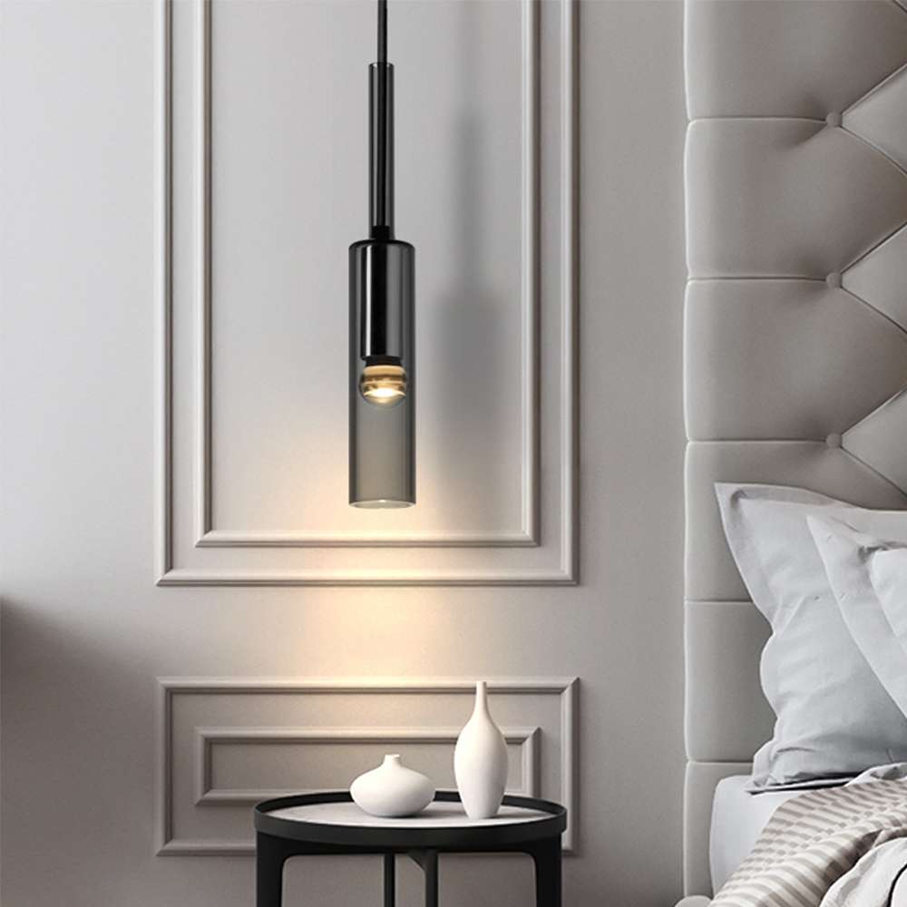 Exhaust Smoky Grey Pendant - Elegant Modern Hanging Lamp - view 3