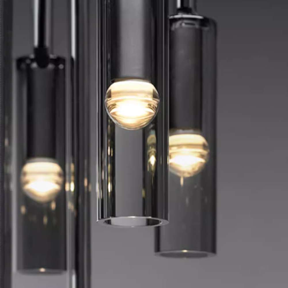 Exhaust Smoky Grey Pendant - Elegant Modern Hanging Lamp - view 6