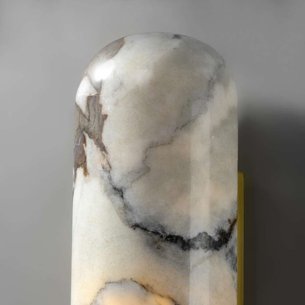 Off-White Sconce: Elegant Wall Light Fixtures with Alabaster Shade - view 6
