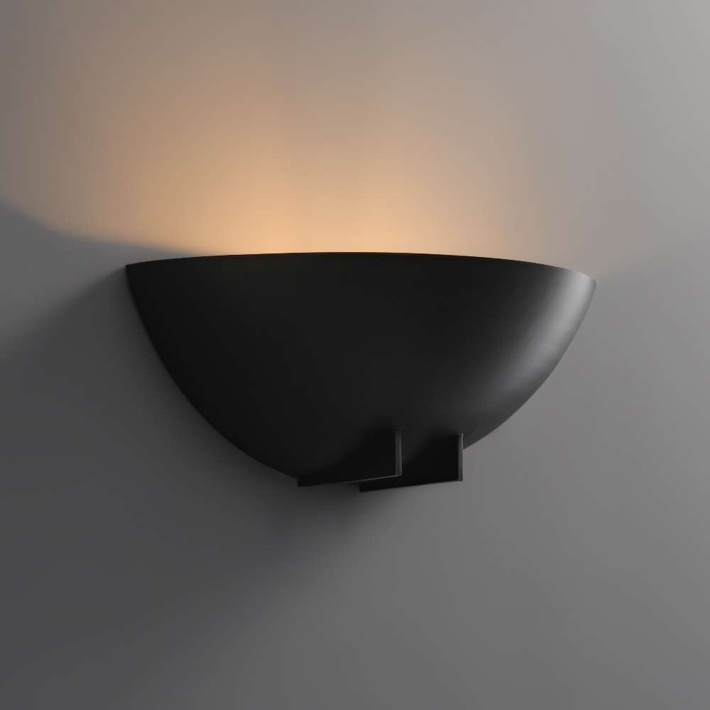 Modern Black Light Fixtures - Quarter Sphere Wall Sconce Lamp - view 1