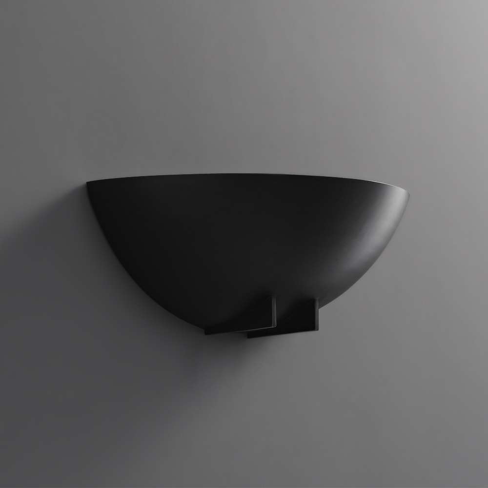Modern Black Light Fixtures - Quarter Sphere Wall Sconce Lamp - view 2