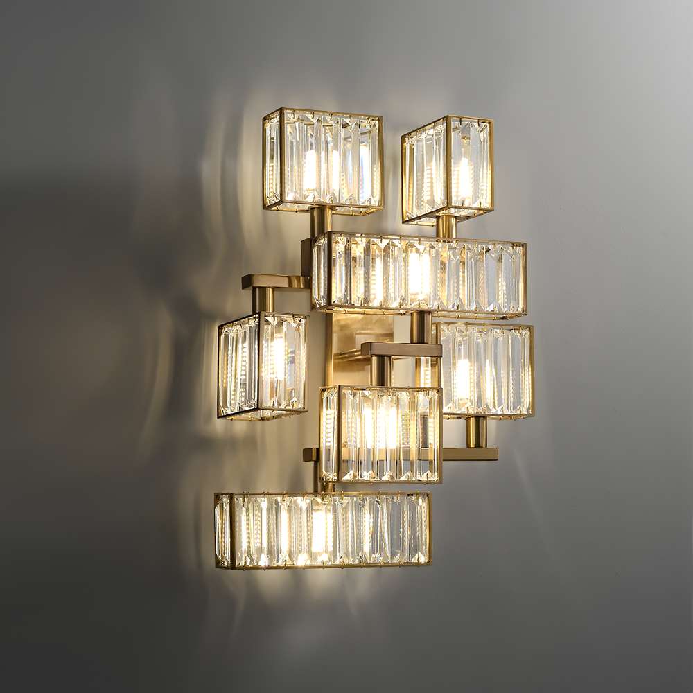 Elegant 21st Century Tur Brass Crystal Sconce Lamp for Modern Lighting - view 1