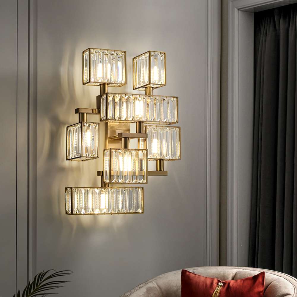 Elegant 21st Century Tur Brass Crystal Sconce Lamp for Modern Lighting - view 5