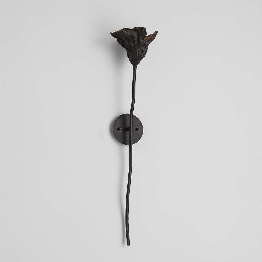 Elegant Withered Lotus Leaf Decorative Metal Wall Sconce Lamp - view 2