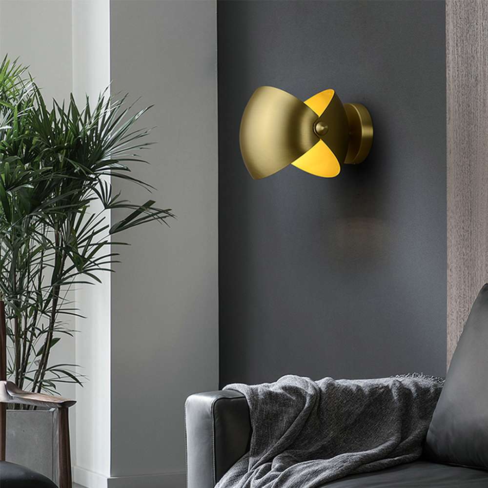 Eirene Elegant Italian Brass Wall Sconce - view 3