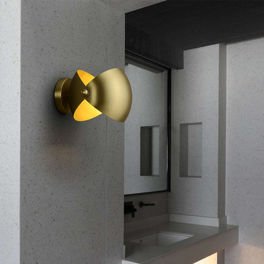 Eirene Elegant Italian Brass Wall Sconce - view 5