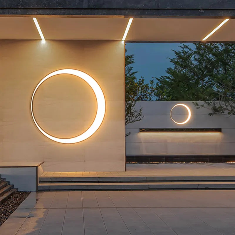 Modern Round Gray Waterproof Wall Lights For Home Decorative - view 2