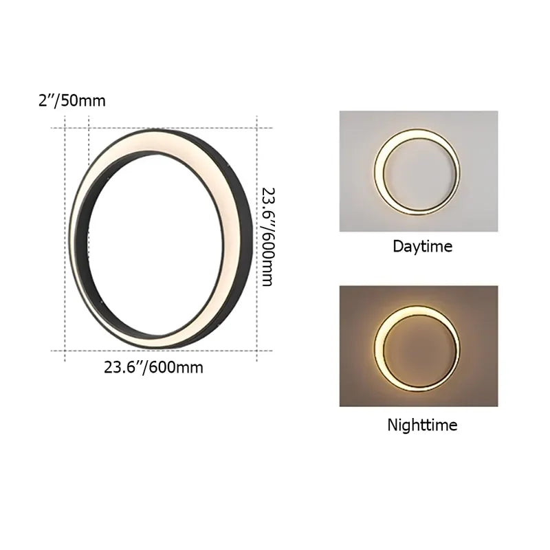 Modern Round Gray Waterproof Wall Lights For Home Decorative - view 6