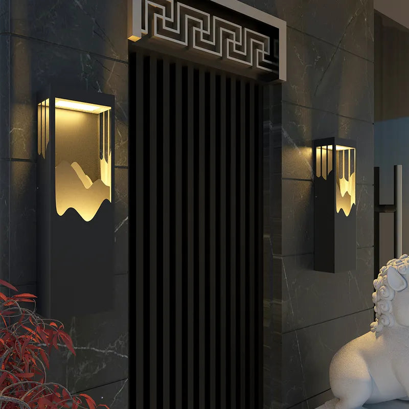 Contemporary Layered Cuboid Sconce Lamp for Home Lighting - view 2