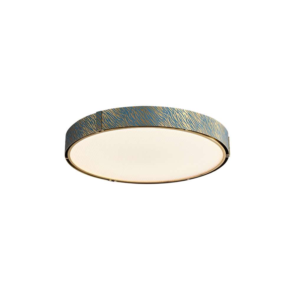 Tiger Stripes Etching Process Blue And Brass Modern Ceiling Lights - view 8