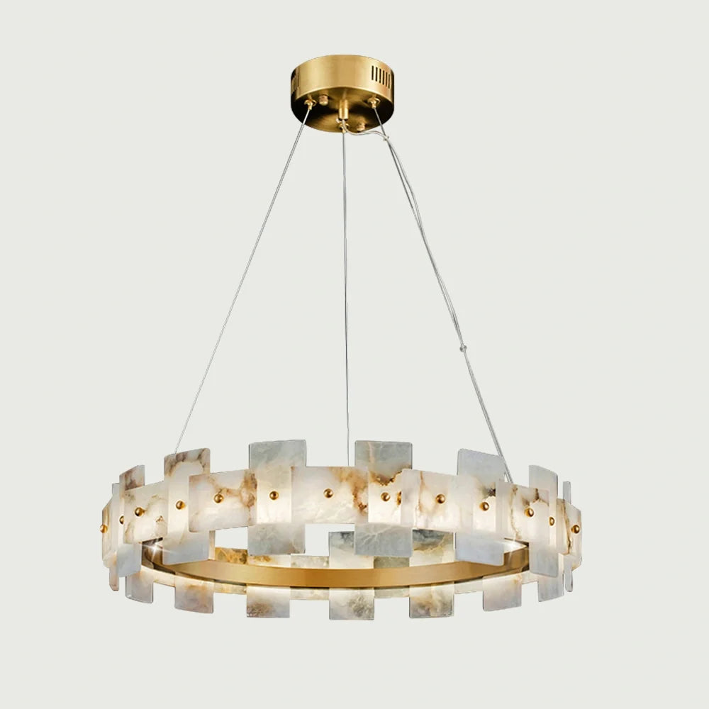 Modern Alabaster LED Chandelier for Living Room - view 1
