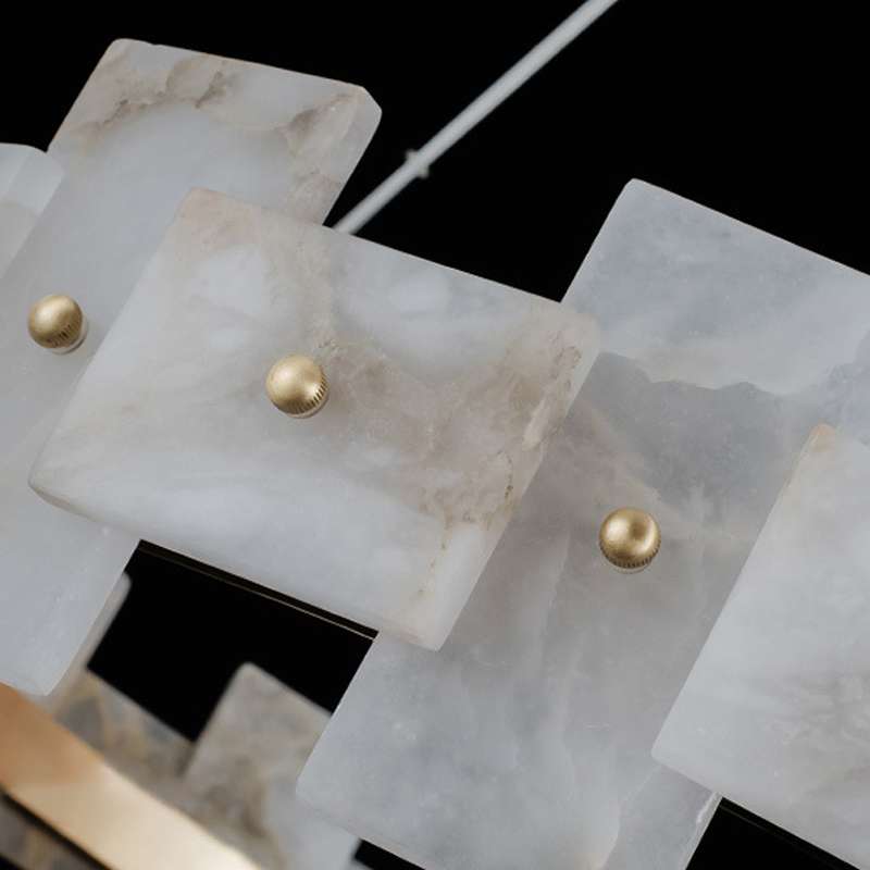 Modern Alabaster LED Chandelier for Living Room - view 6
