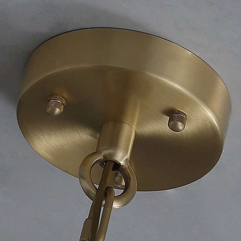 Modern Iron and Alabaster Chandelier for Living Room - view 5