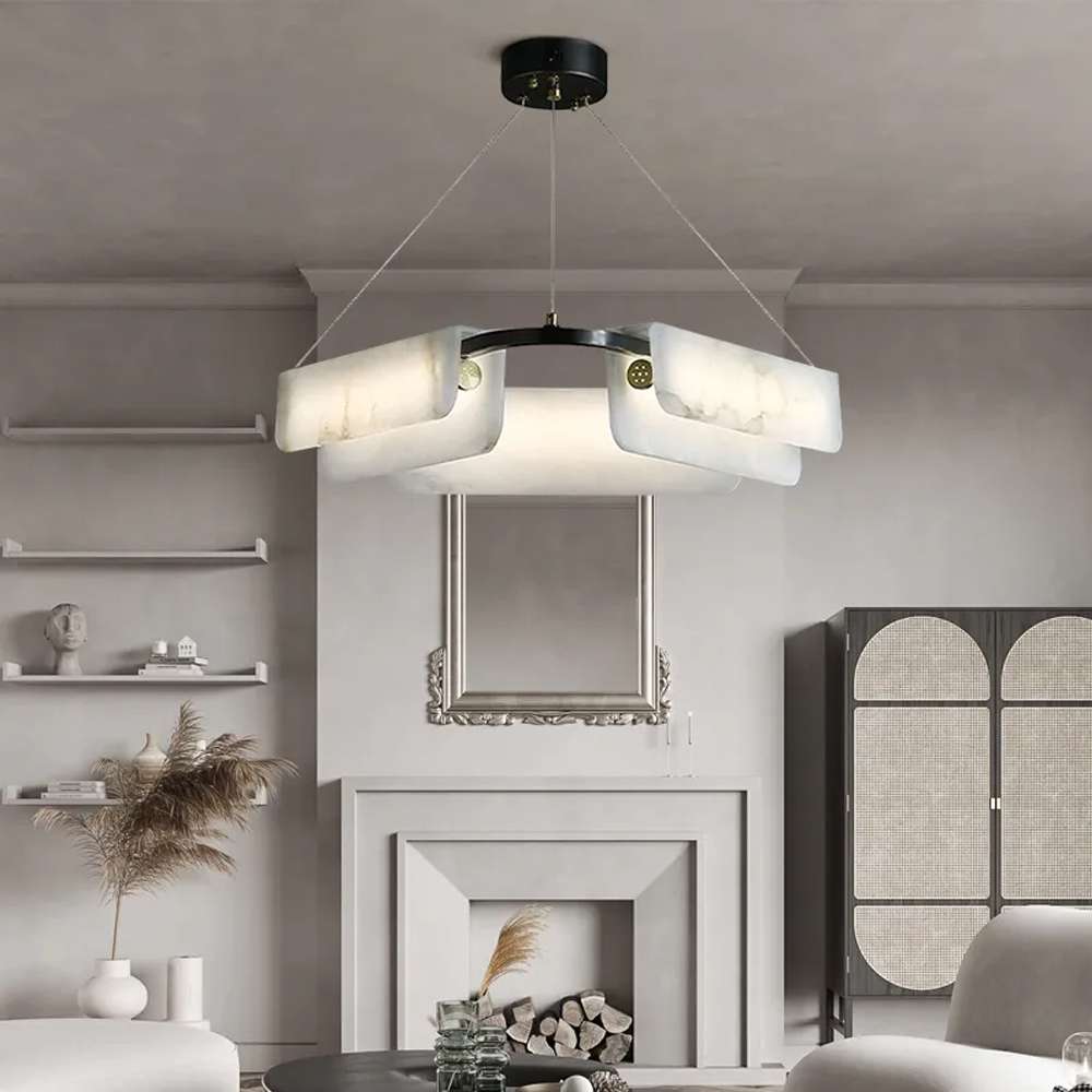 Elegant Black LED Chandelier for Living Room Lighting - view 3