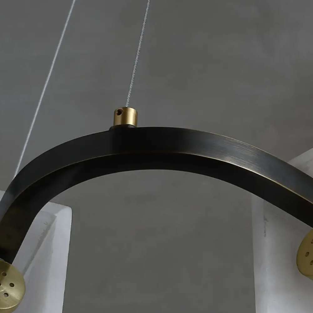 Elegant Black LED Chandelier for Living Room Lighting - view 7