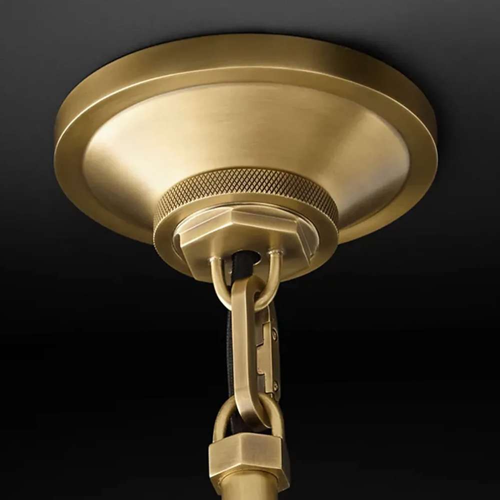 Modern Glass & Brass Kitchen Island Light - view 4