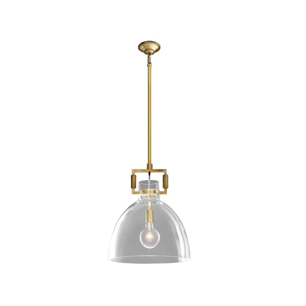 Modern Glass & Brass Kitchen Island Light - view 8