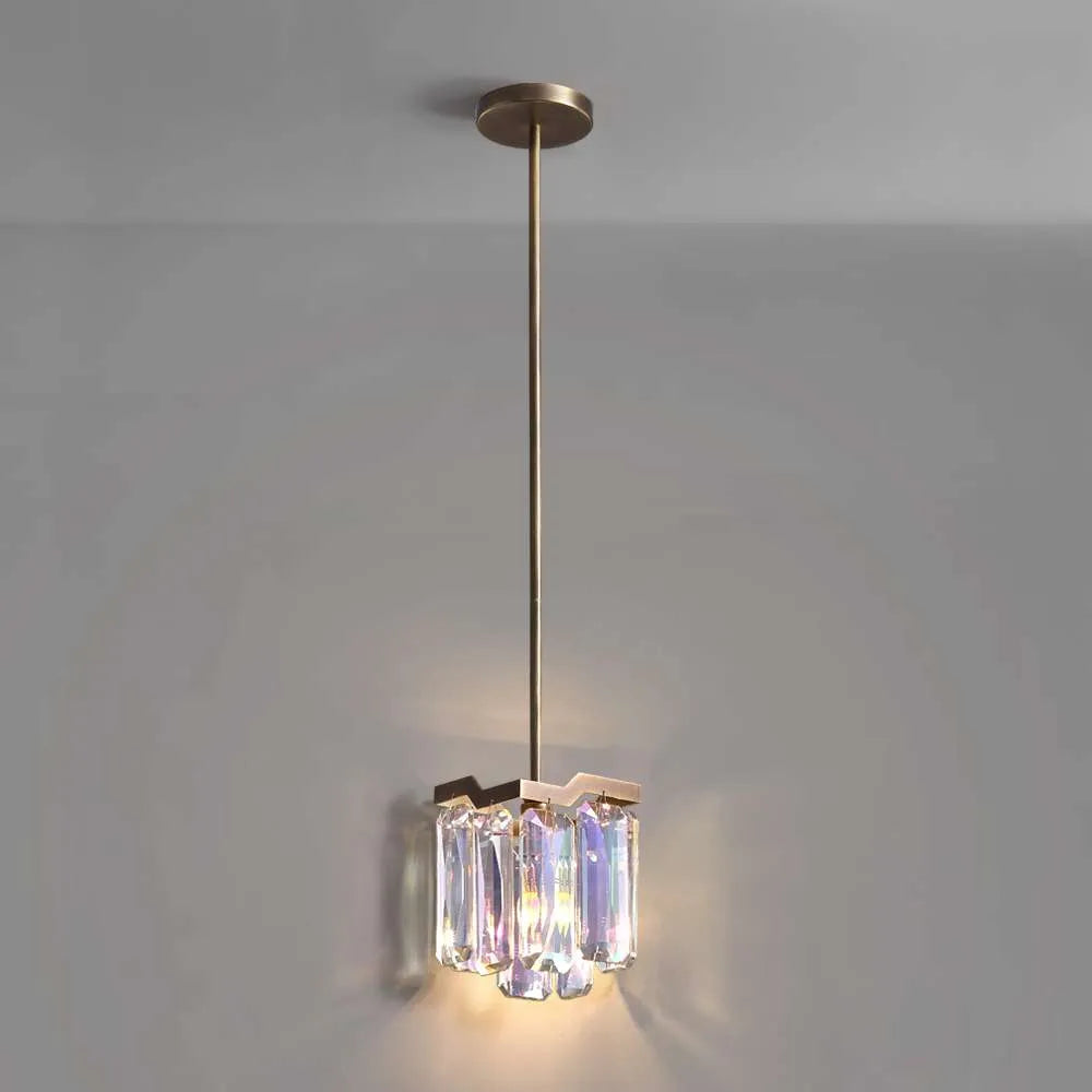 Colorful Crystal Chandelier for Light Wood Dining Tables - view 1
