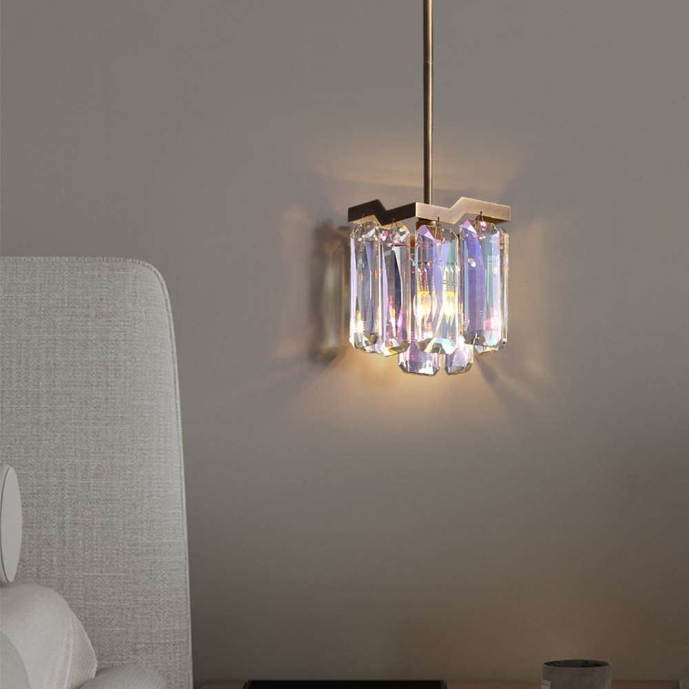 Colorful Crystal Chandelier for Light Wood Dining Tables - view 4