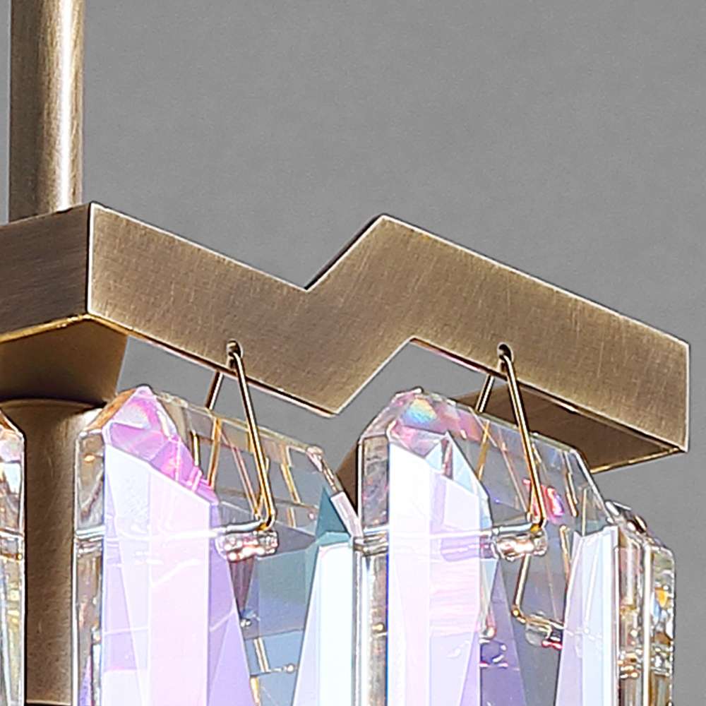 Colorful Crystal Chandelier for Light Wood Dining Tables - view 6