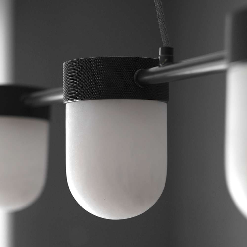 Alabaster Dining Room Chandelier with Hanging Chain - view 6