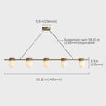 Alabaster Dining Room Chandelier with Hanging Chain - view 7