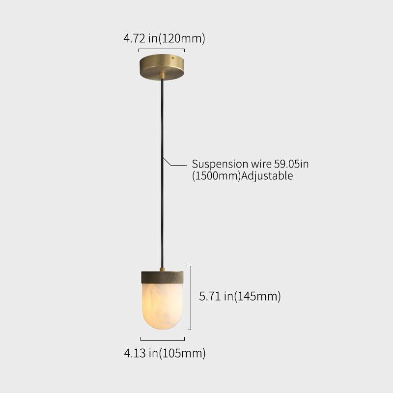 Modern Alabaster Pendant Light for Bedroom - view 11