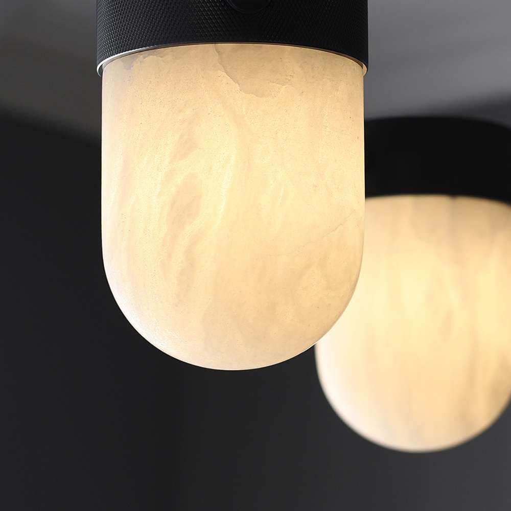 Modern Alabaster Pendant Light for Bedroom - view 8