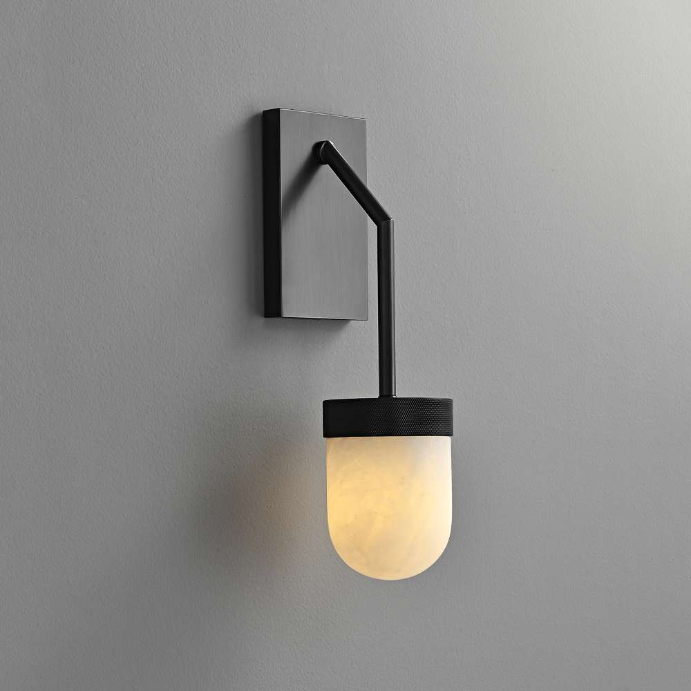 European Alabaster Wall Sconce for Living Room - view 1