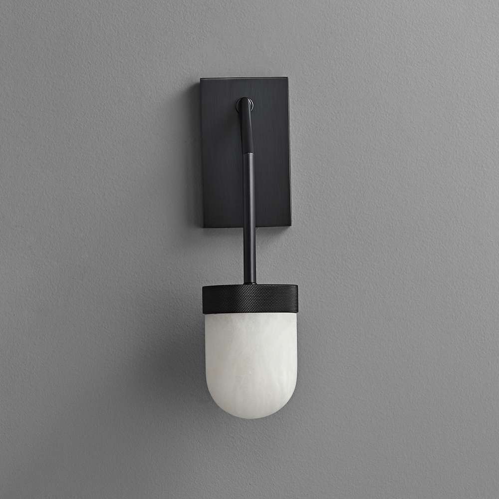 European Alabaster Wall Sconce for Living Room - view 2