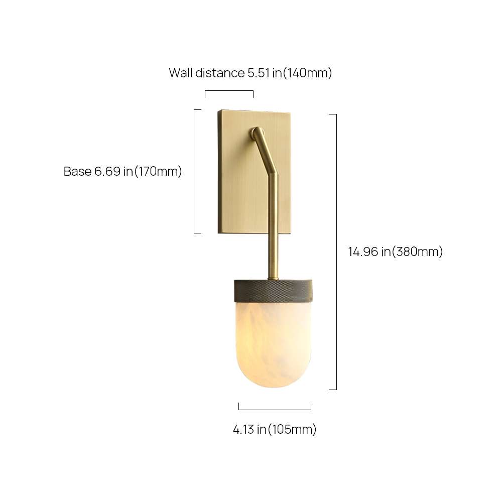 European Alabaster Wall Sconce for Living Room - view 8