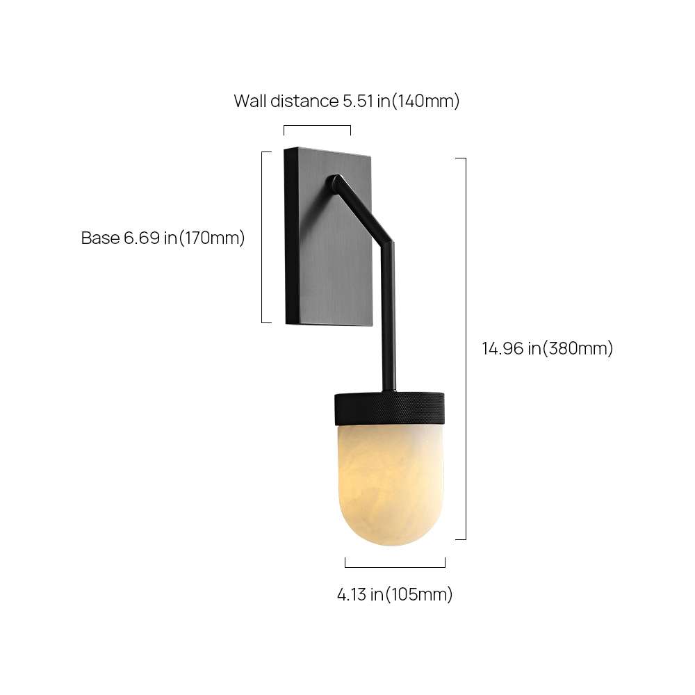 European Alabaster Wall Sconce for Living Room - view 9