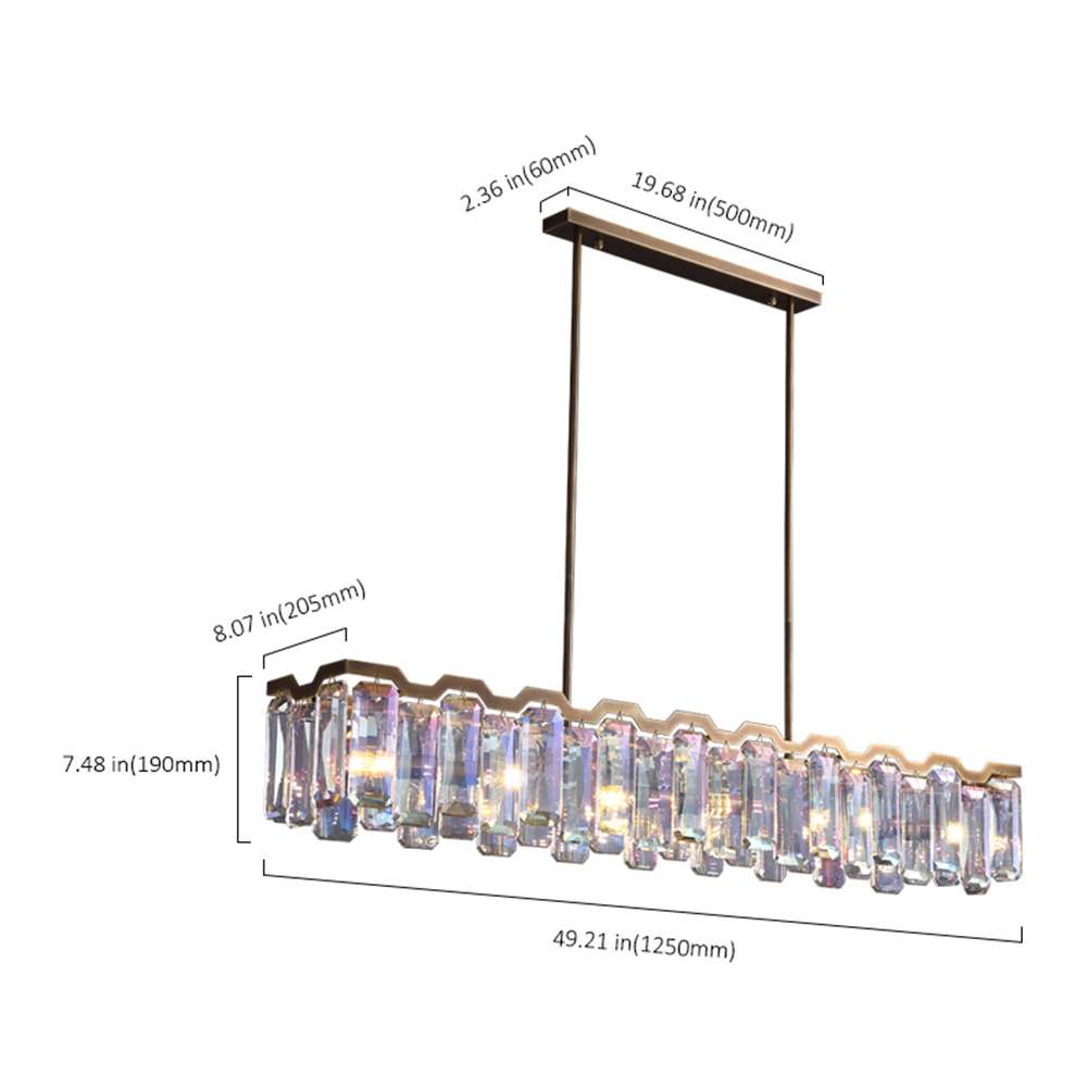 Modern Colorful Crystal Chandelier for Dining Room - view 8