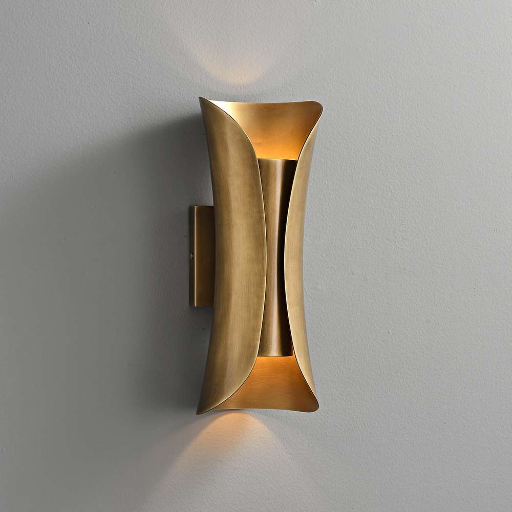 Modern Brushed Bronze Wall Sconce for Living Room - view 1
