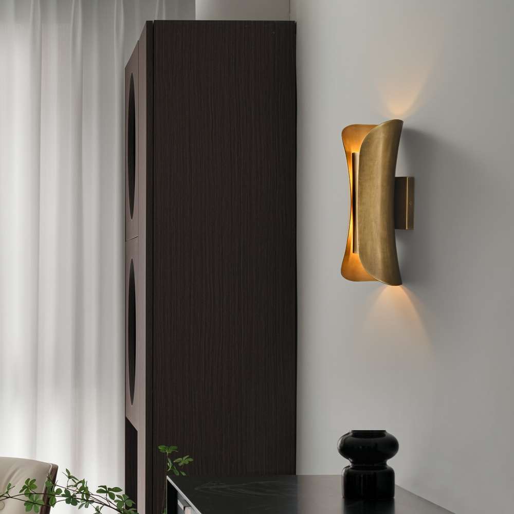 Modern Brushed Bronze Wall Sconce for Living Room - view 3