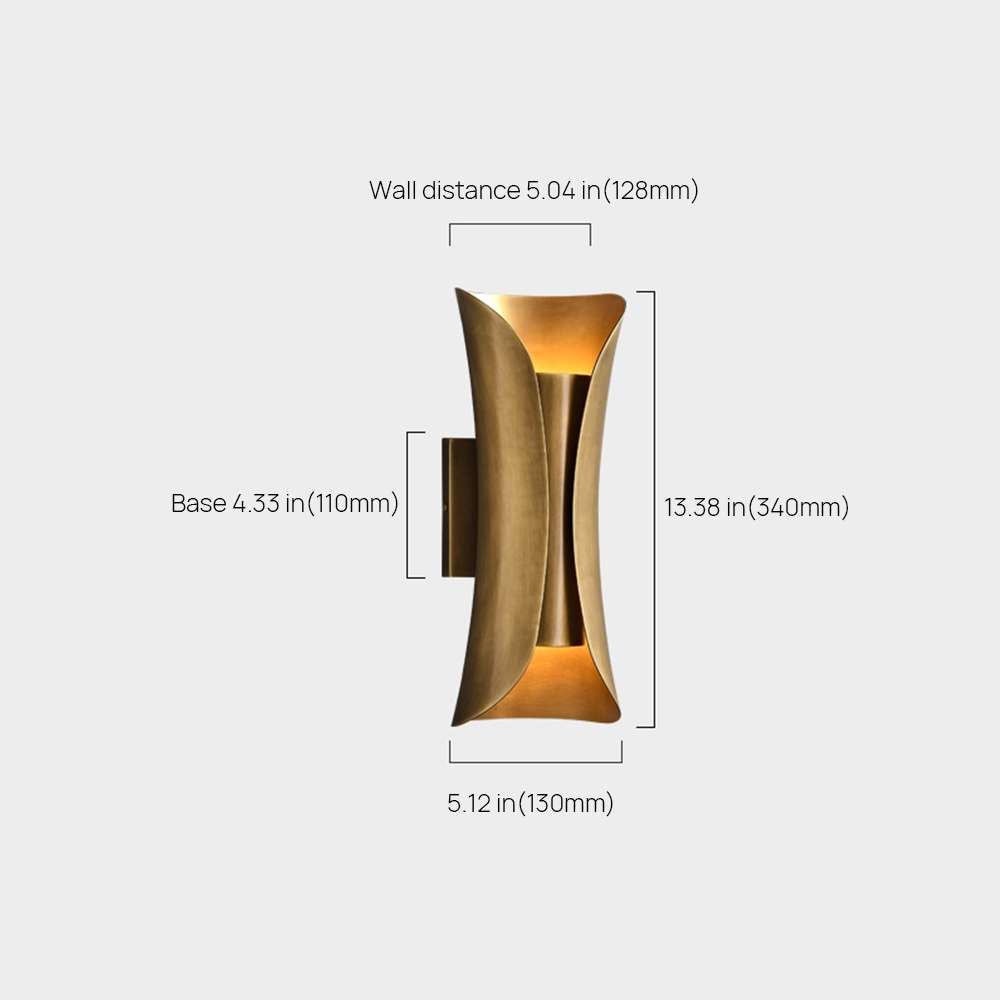 Modern Brushed Bronze Wall Sconce for Living Room - view 8