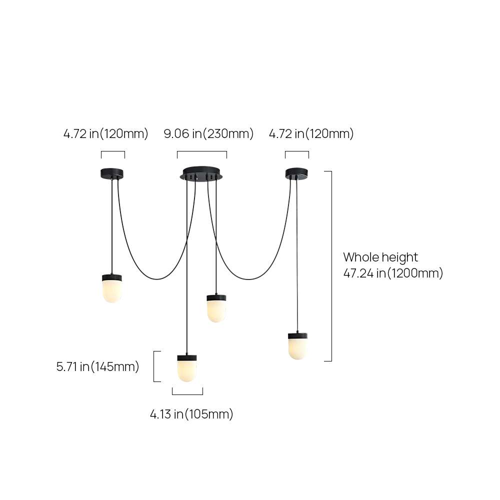 Alabaster Pendant Light in Black and Brass for Dining Room - view 6