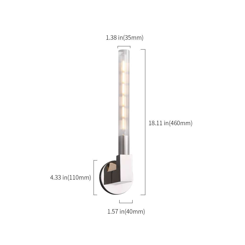 Modern Polished Nickel Wall Sconce for Living Room - view 9