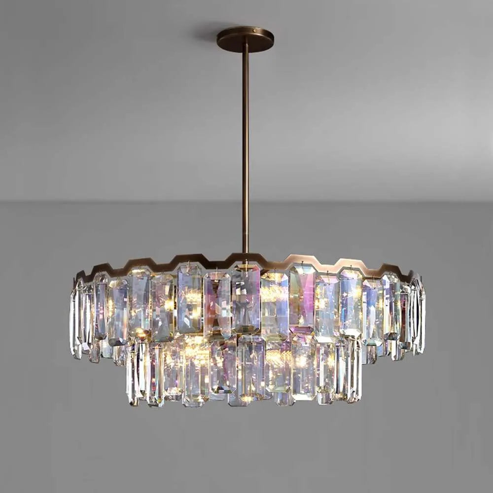 Contemporary Colorful Crystal Chandelier - view 1