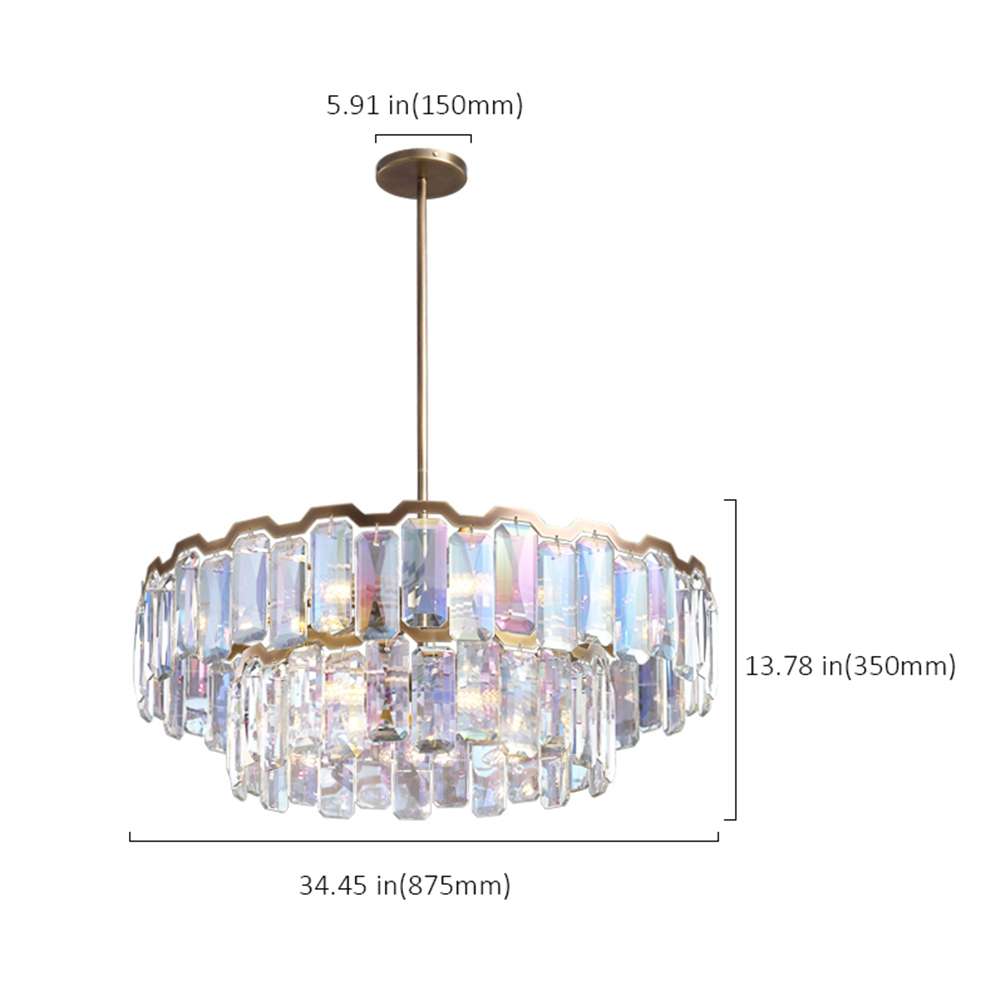 Contemporary Colorful Crystal Chandelier - view 10