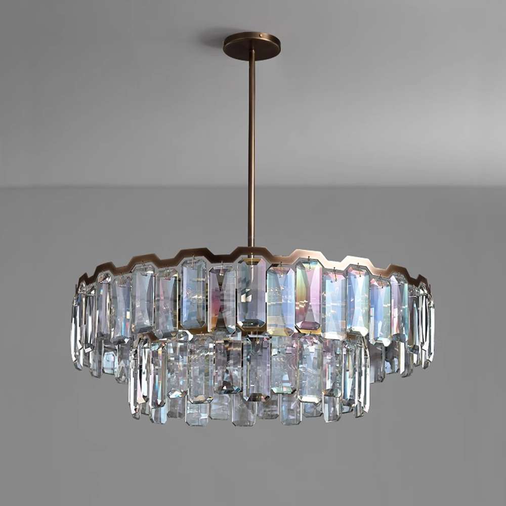 Contemporary Colorful Crystal Chandelier - view 2
