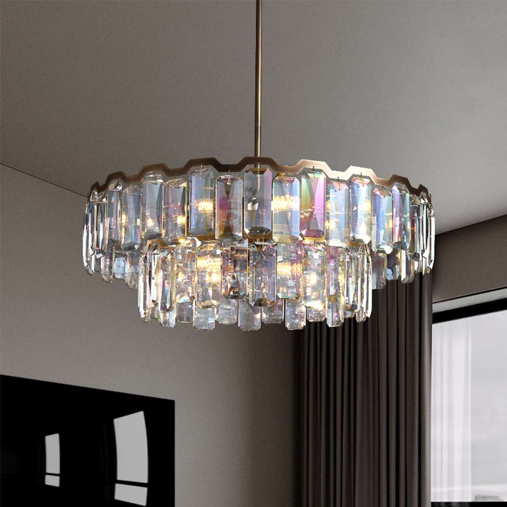 Contemporary Colorful Crystal Chandelier - view 4